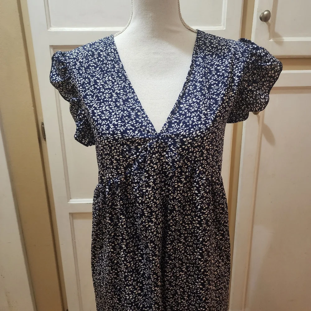 RANLEGE Women's Ditsy Floral Tunic Dress NWOT - Picture 3 of 13